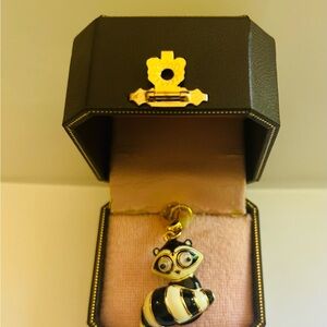 Juicy Couture Black and Gold Raccoon Charm w/ Box